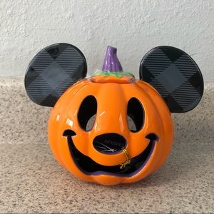 DISNEY MICKY MOUSE HALLOWEEN PUMPKIN CANDLE HOLDER